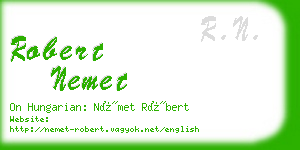 robert nemet business card